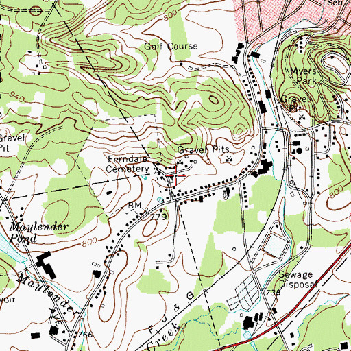 Topographic Map of Seventh Day Adventist Church, NY