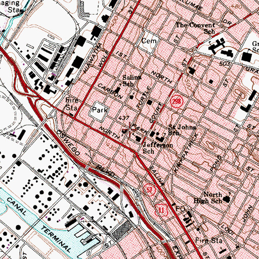 Topographic Map of Westminster Presbyterian Church, NY