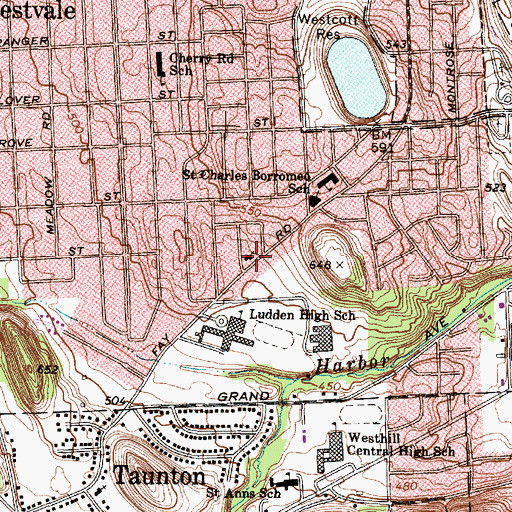 Topographic Map of Westvale Community Baptist Church, NY