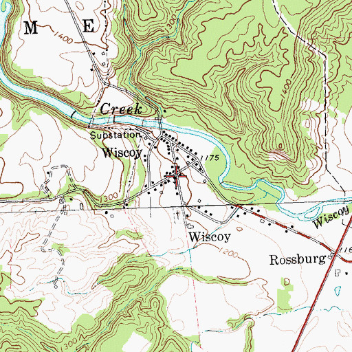 Topographic Map of Wiscoy Baptist Church, NY