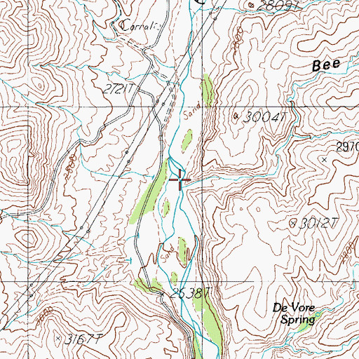 Topographic Map of Bee Canyon, AZ