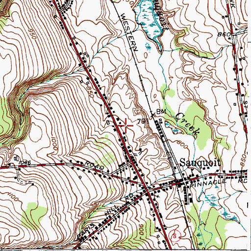 Topographic Map of Word of Life Christian Church, NY