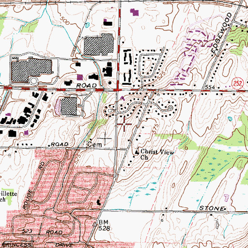 Topographic Map of Word of Life Christian Fellowship, NY