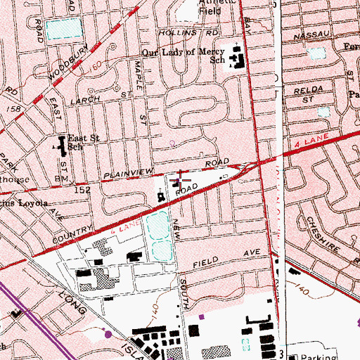 Topographic Map of Yale Presbyterian Church, NY