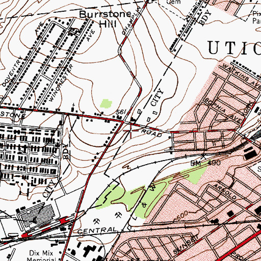 Topographic Map of Zion Lutheran Church, NY