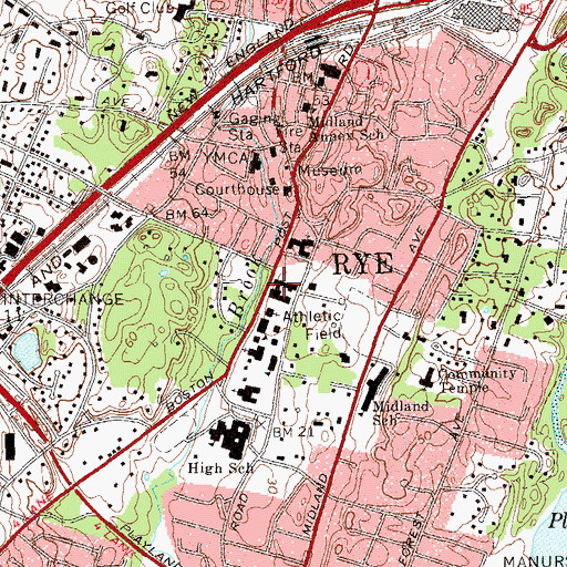 Topographic Map of United Methodist Church, NY