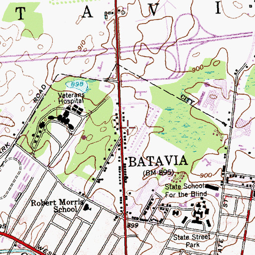 Topographic Map of United Pentecostal Church, NY