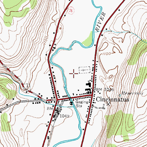 Topographic Map of United Presbyterian Church, NY