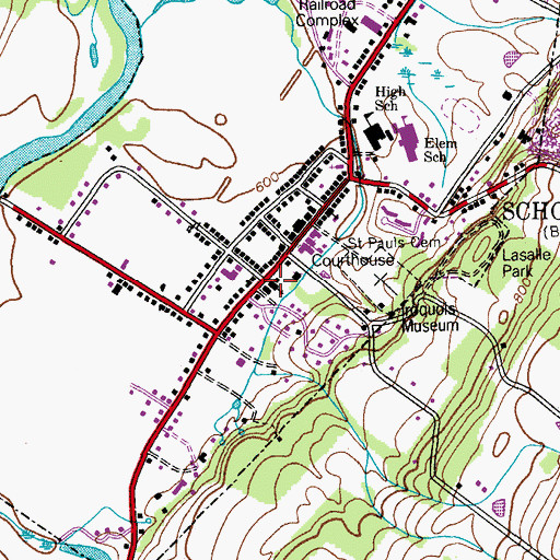 Topographic Map of United Presbyterian Church, NY