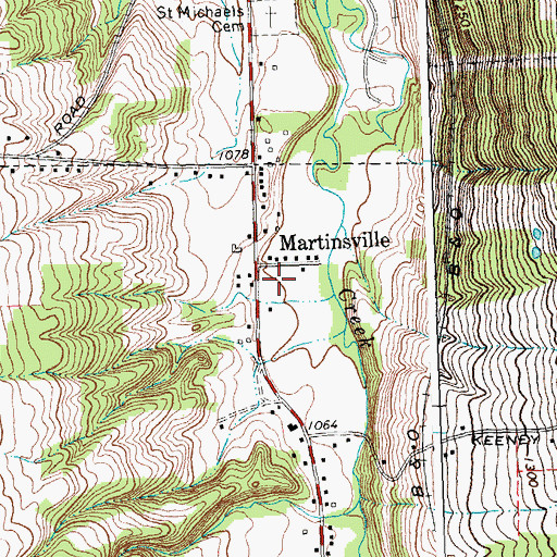 Topographic Map of Valley Chapel Free Methodist Church, NY