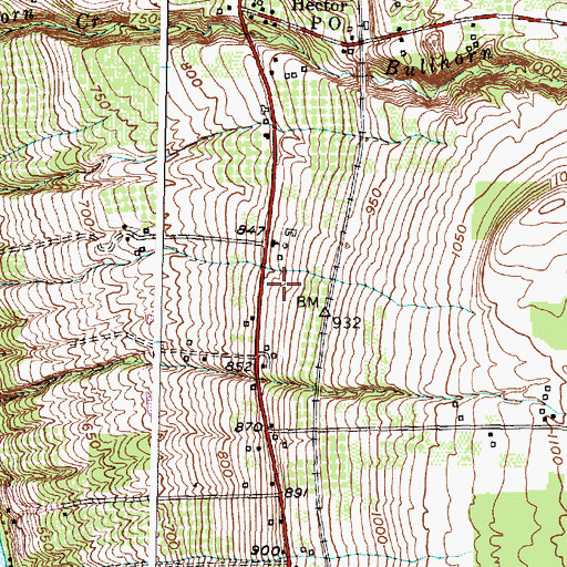 Topographic Map of Valois Community Church, NY