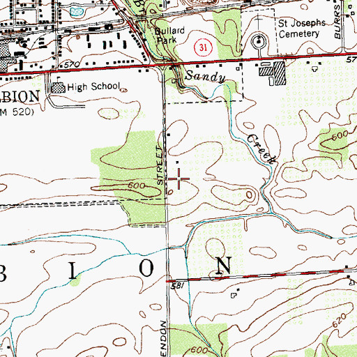 Topographic Map of Victory Baptist Church, NY