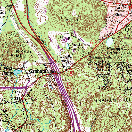 Topographic Map of Vineyard Christian Fellowship, NY