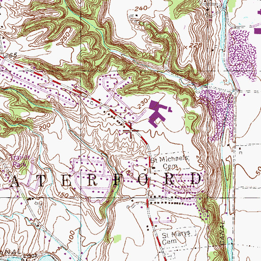Topographic Map of Waterford United Methodist Church, NY