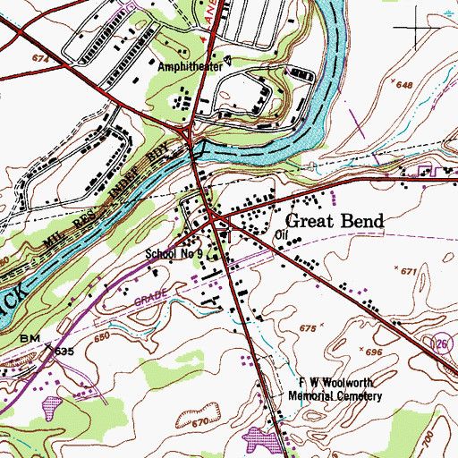 Topographic Map of Watertown Korean United Methodist Church, NY