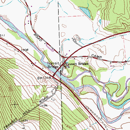 Topographic Map of Wellspring Ministries, NY