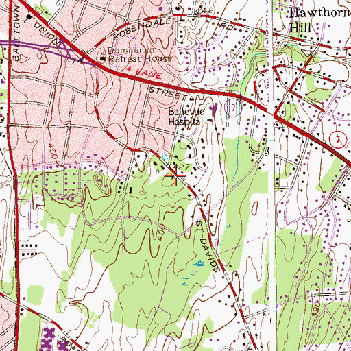 Topographic Map of Adirondack Research Library, NY
