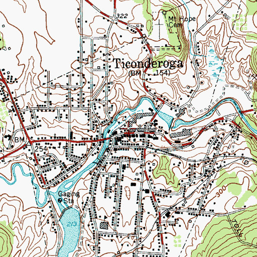 Topographic Map of Black Watch Memorial Library, NY
