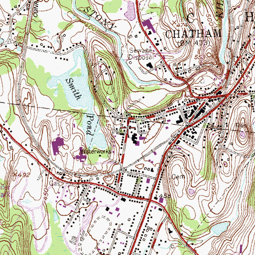 Topographic Map of Chatham Public Library, NY