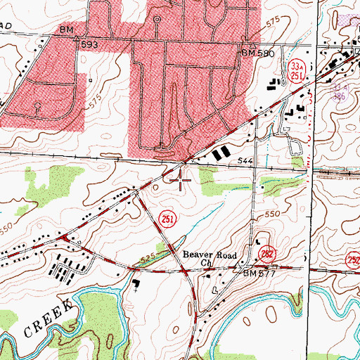 Topographic Map of Chili Public Library, NY
