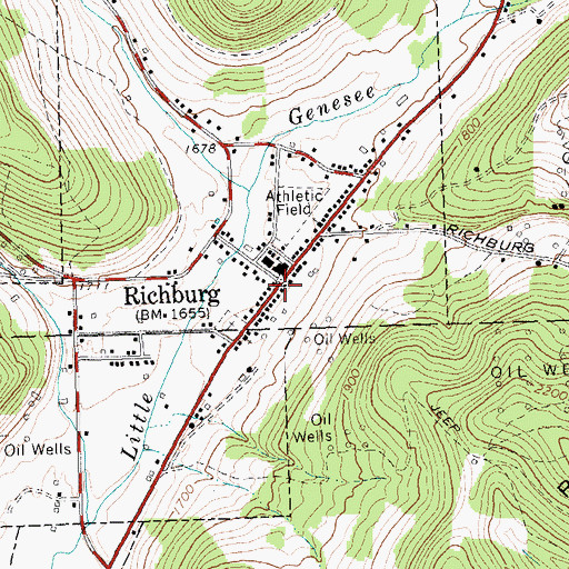 Topographic Map of Colonial Library, NY