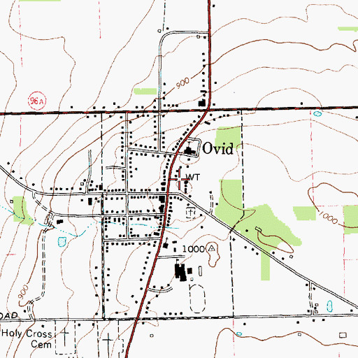 Topographic Map of Edith B Ford Memorial Library, NY