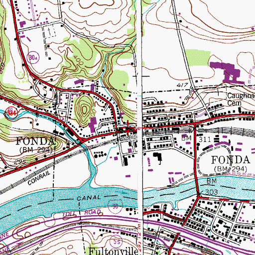 Topographic Map of Frothingham Free Library, NY