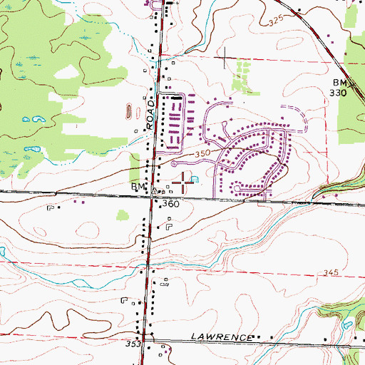 Topographic Map of Hamlin Public Library, NY