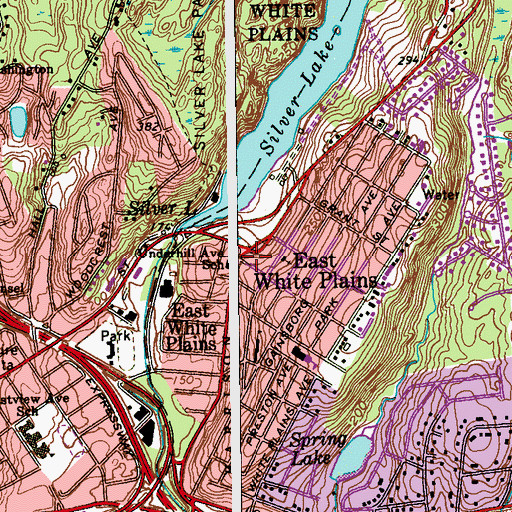 Topographic Map of Harrison Public Library West Harrison Branch, NY