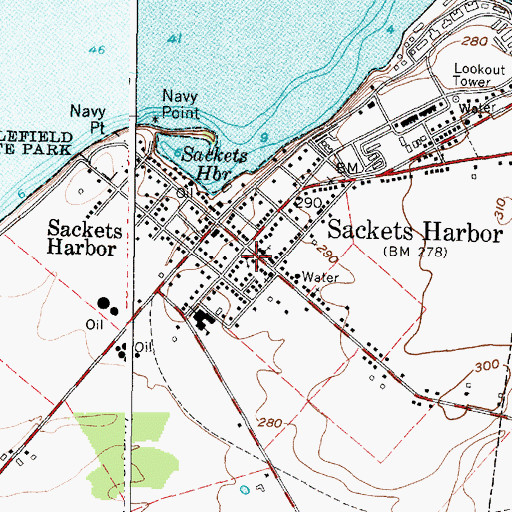Topographic Map of Hay Memorial Library, NY