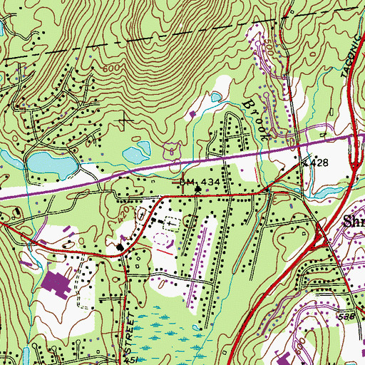 Topographic Map of John C Hart Memorial Library, NY
