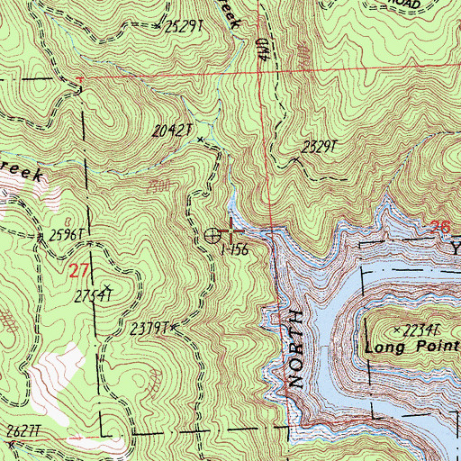 Topographic Map of Indian Creek, CA