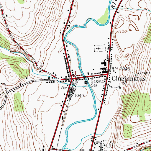 Topographic Map of Kellogg Free Library, NY