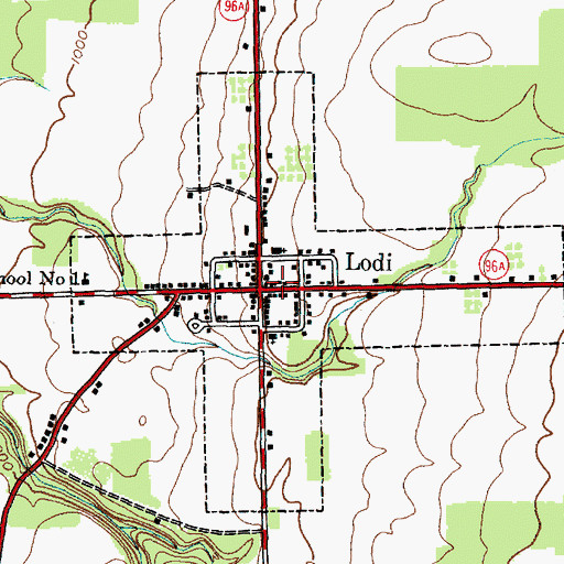 Topographic Map of Lodi Whittier Library, NY