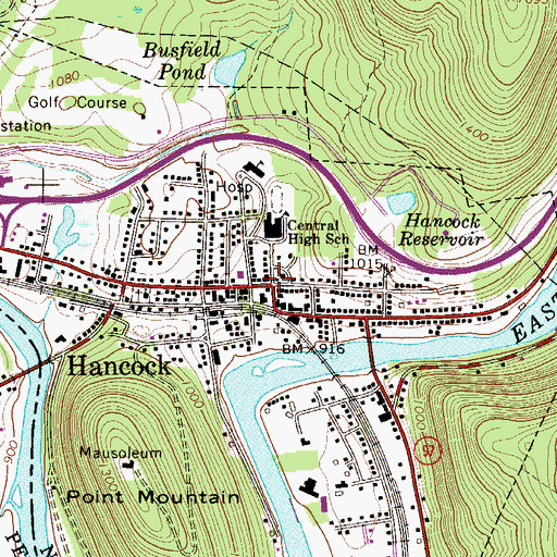 Topographic Map of Louise Adelia Read Memorial Library, NY