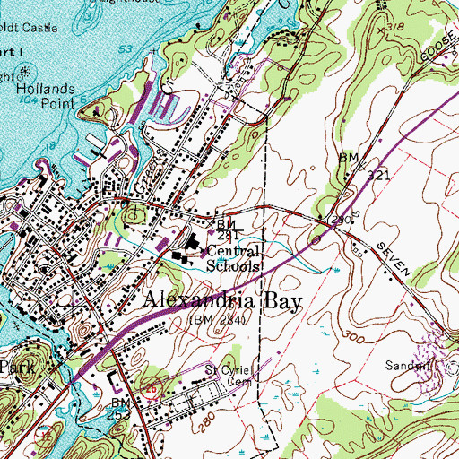 Topographic Map of MacSherry Library, NY