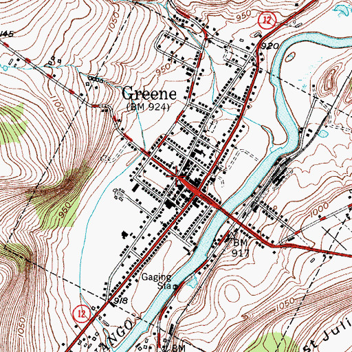 Topographic Map of Moore Memorial Library, NY