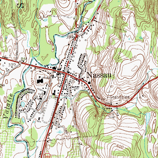 Topographic Map of Nassau Free Library, NY