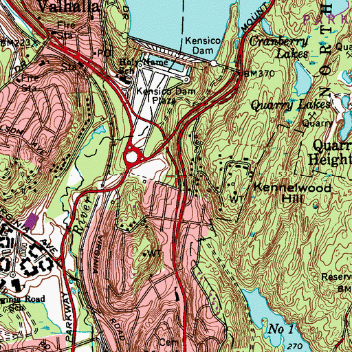 Topographic Map of North Castle Public Library North White Plains Branch, NY