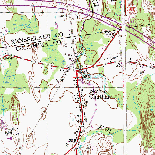 Topographic Map of North Chatham Free Library, NY