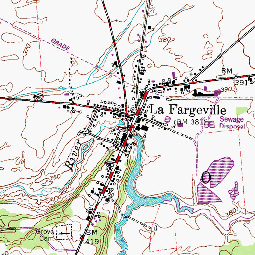 Topographic Map of Orleans Public Library, NY