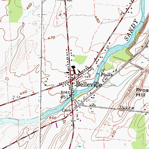 Topographic Map of Philomathean Free Library, NY