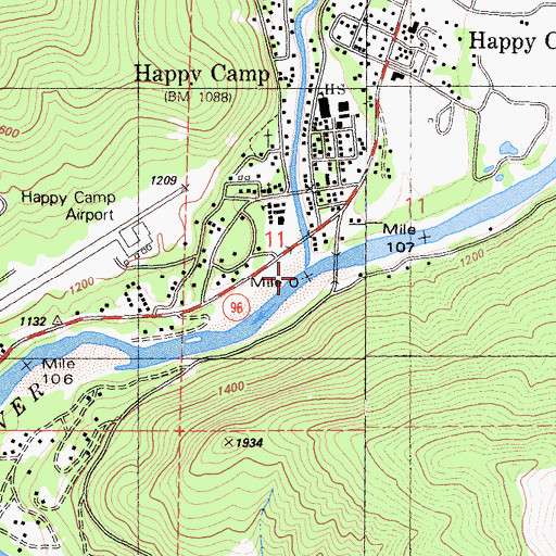 Topographic Map of Indian Creek, CA