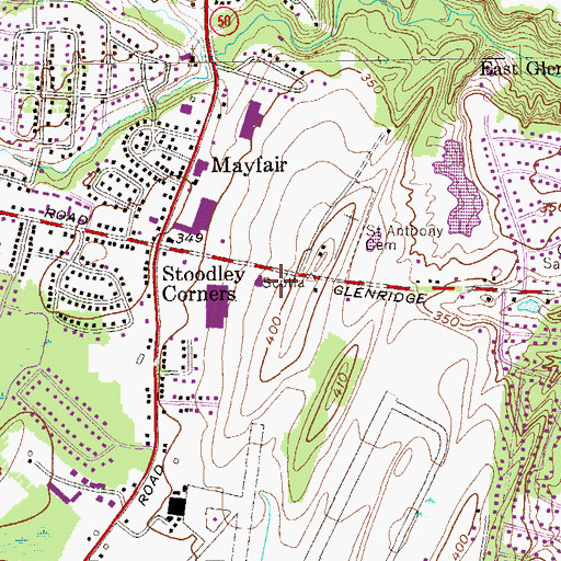 Topographic Map of Schenectady County Public Library Glenville Branch, NY