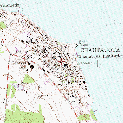 Topographic Map of Smith Memorial Library, NY