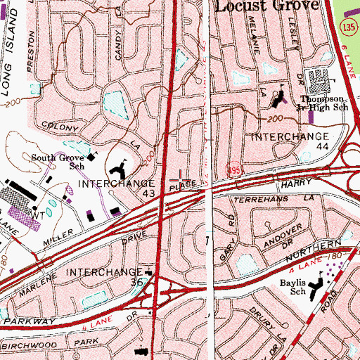 Topographic Map of Syosset Public Library, NY