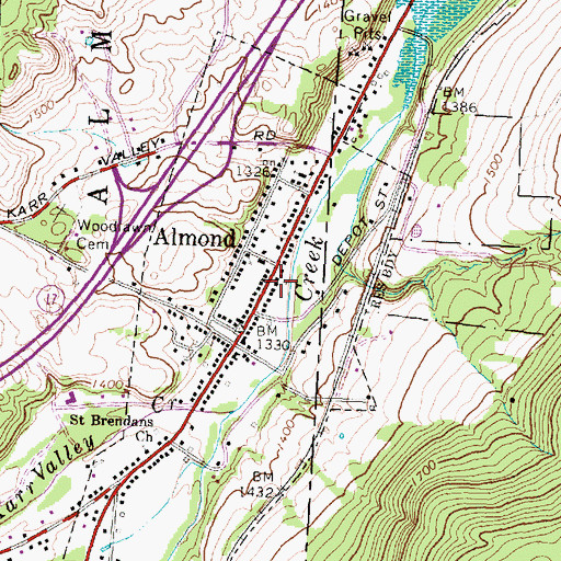Topographic Map of Twentieth Century Club Library, NY