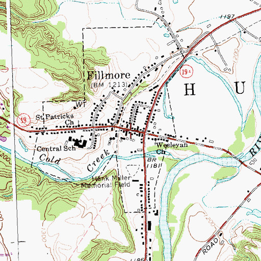 Topographic Map of Wide Awake Club Library, NY