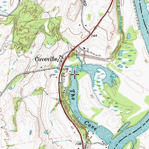 Topographic Map of Alcove Marina, NY