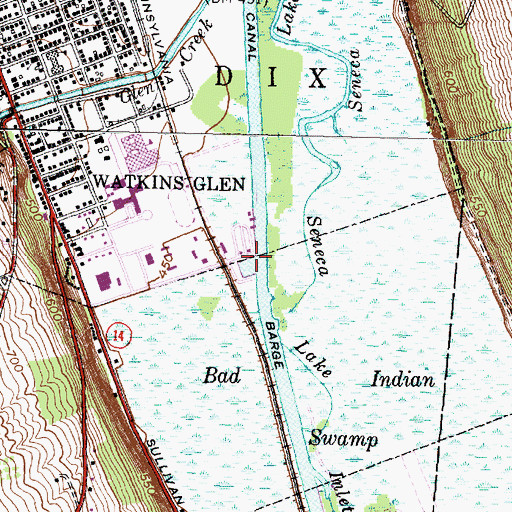 Topographic Map of Ervay's Marina, NY